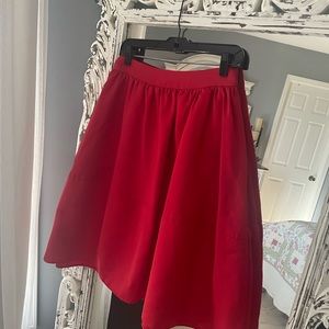 Express red skirt.